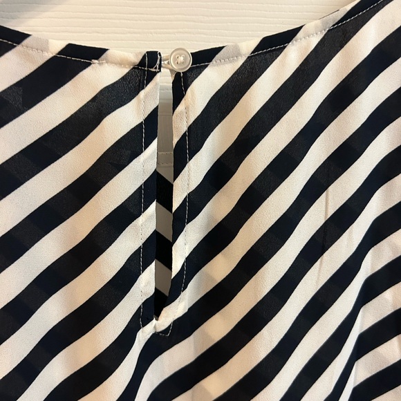 LOFT Diagonal Striped Sleeveless Blouse - Picture 5 of 5